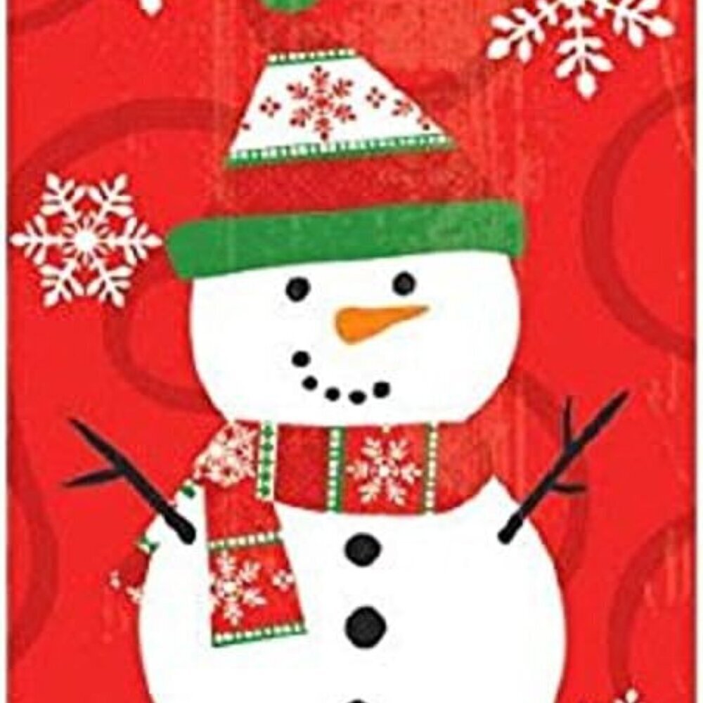 Amscam 20 Count Small, Cello, Festive Snowman Party Bags/Treat Containers/Baking